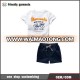 Kids Clothes Navy Short Sleeve Striped Sports Suit New 2017 Casual Boys Clothing Sets Children Baby Clothes